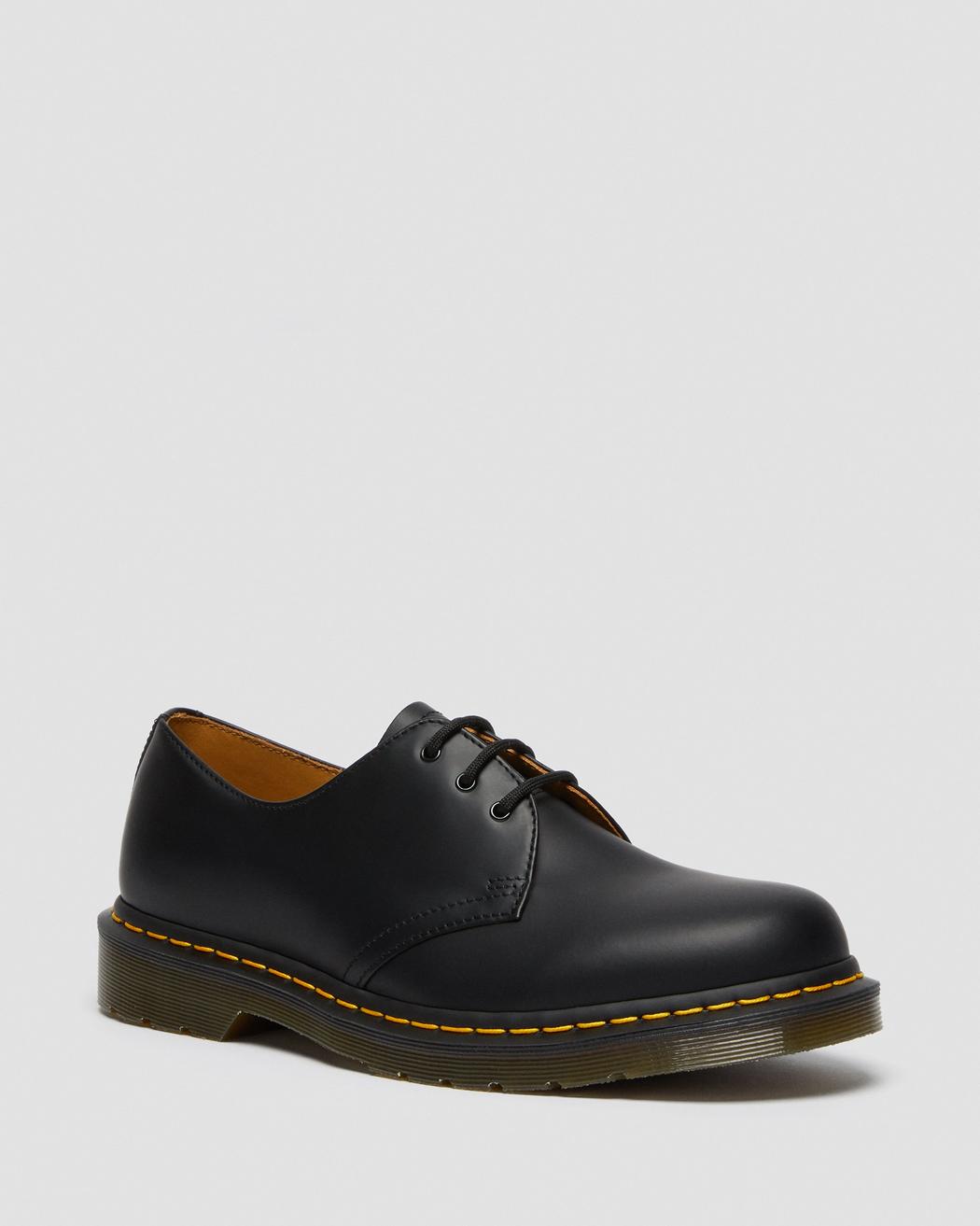 Dr Martens 1461 Smooth Leather Oxford Shoe Black - Stencil