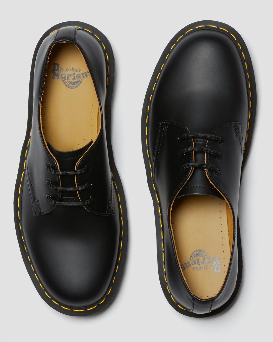 Dr Martens 1461 Smooth Leather Oxford Shoe Black - Stencil