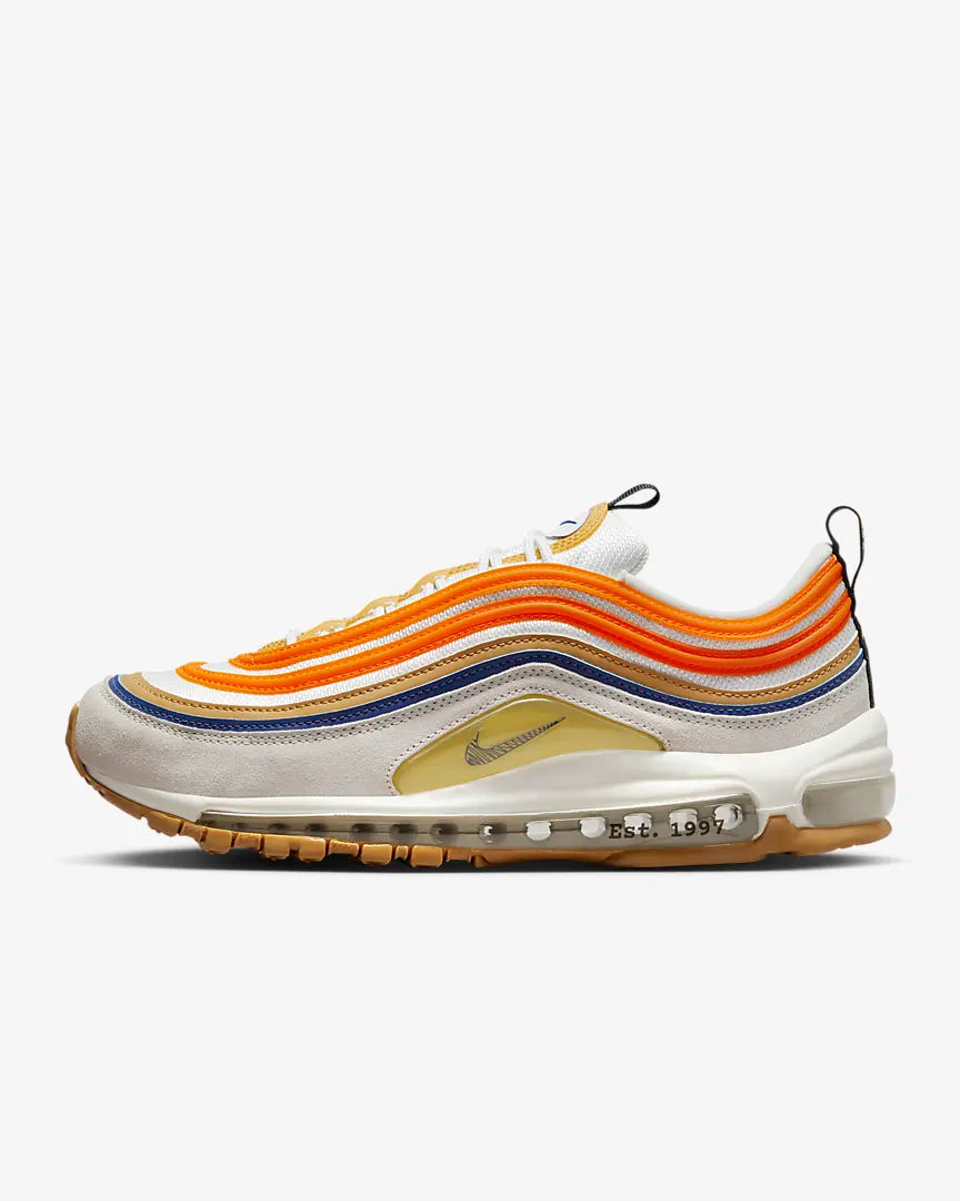Nike Air Max 97 SE - Summit White / Safety Orange / Lemon Wash - Stencil