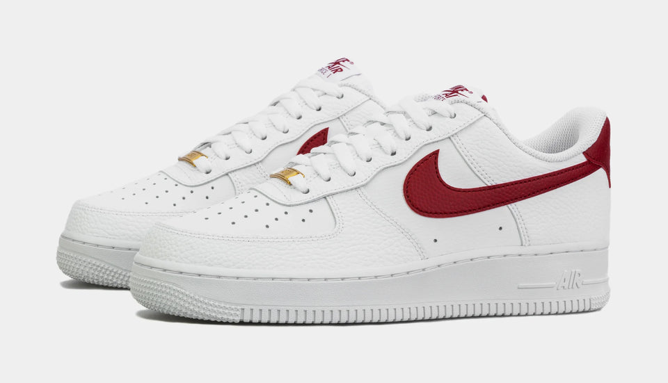Nike Air Force 1 07 White Team Red Stencil