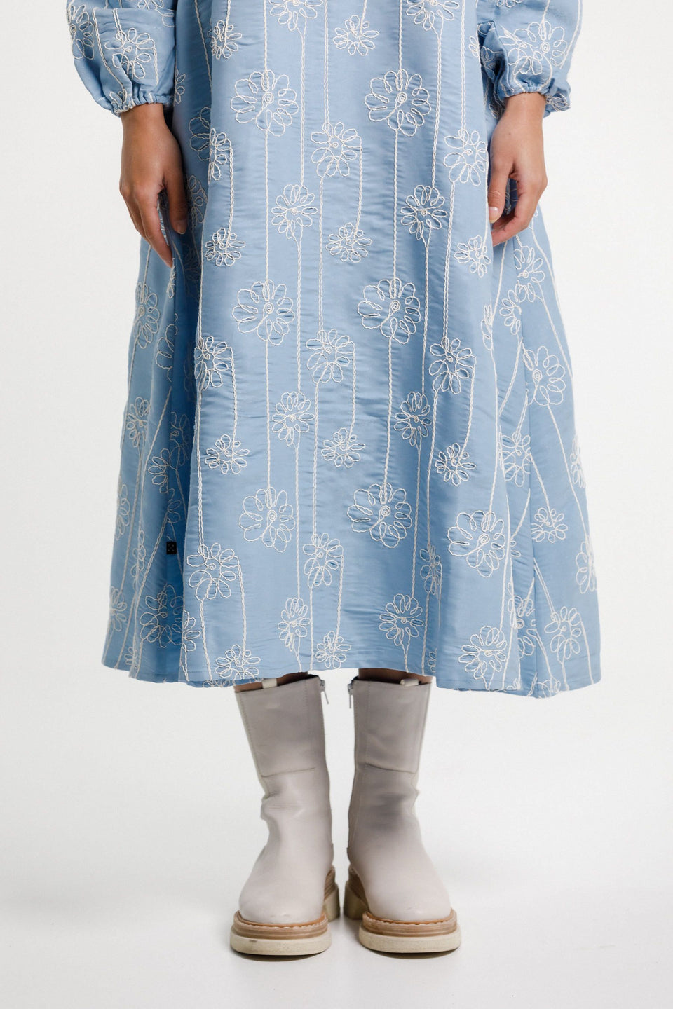 Thing Thing Kortney Dress Soft Blue Vines
