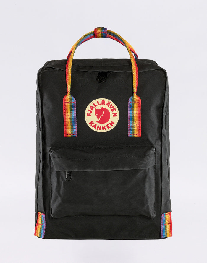 Fjallraven Kanken Backpack Black - Rainbow Pattern