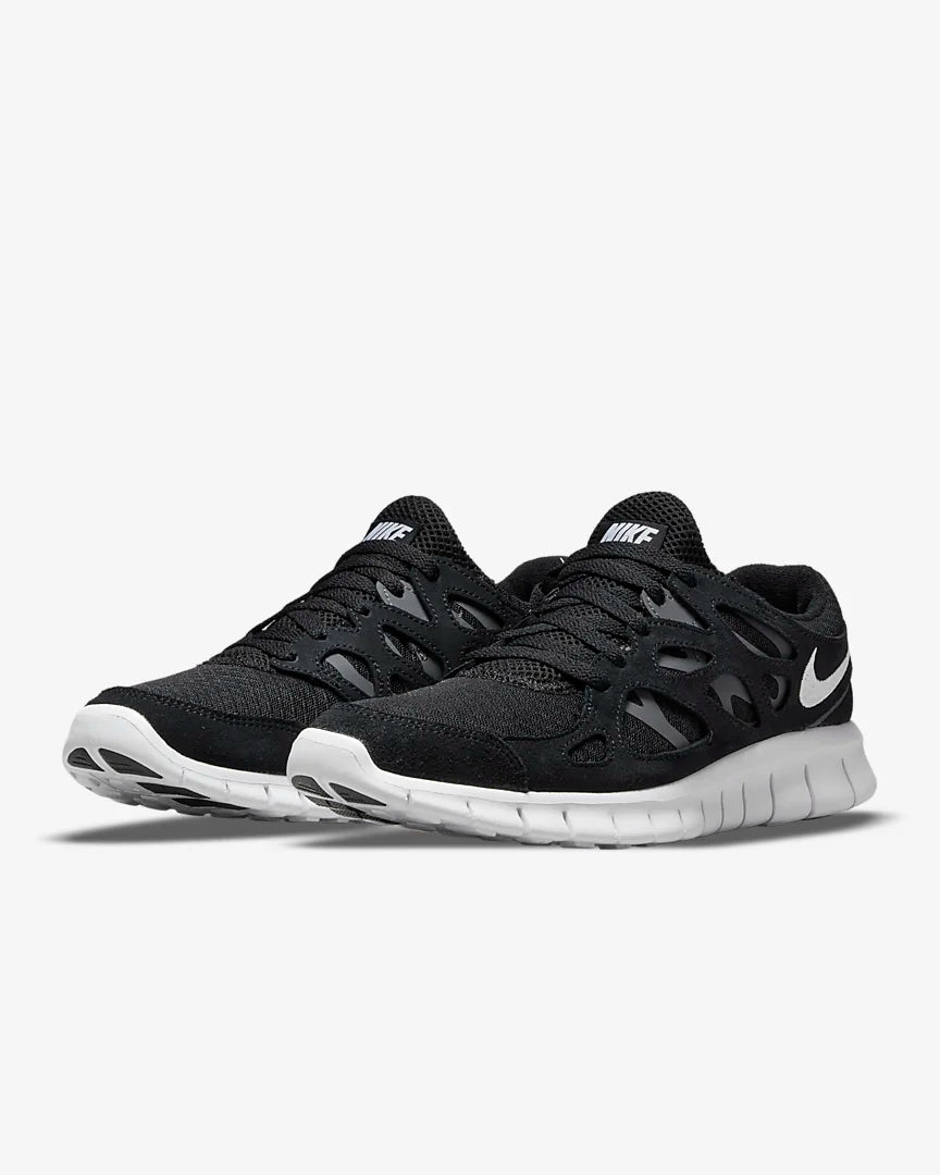 Nike Free Run 2 Black White Dark Grey Stencil