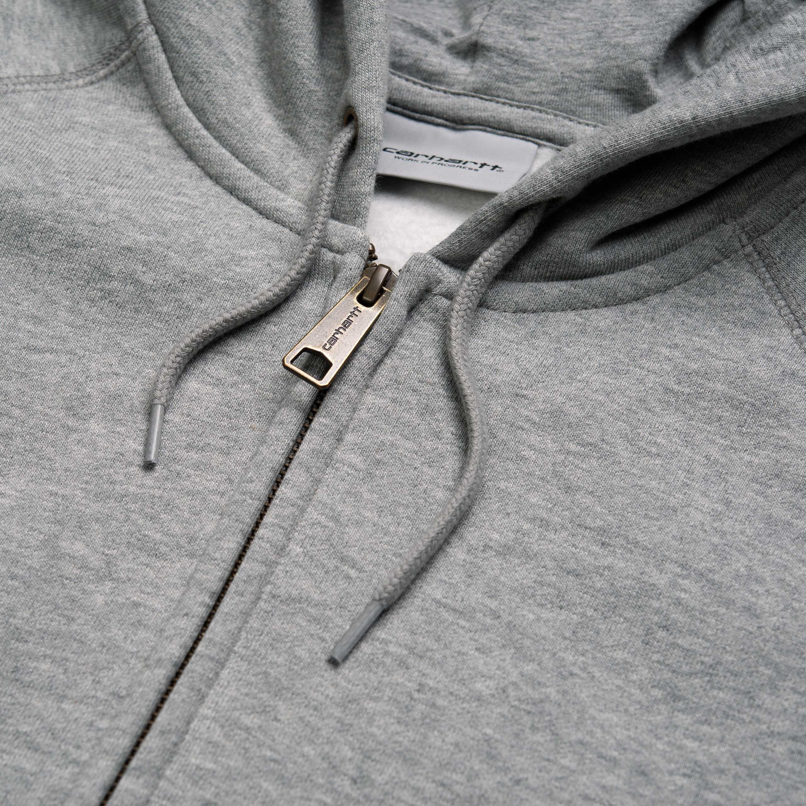Carhartt Hooded Chase Jacket Grey Heather/ Gold - Stencil