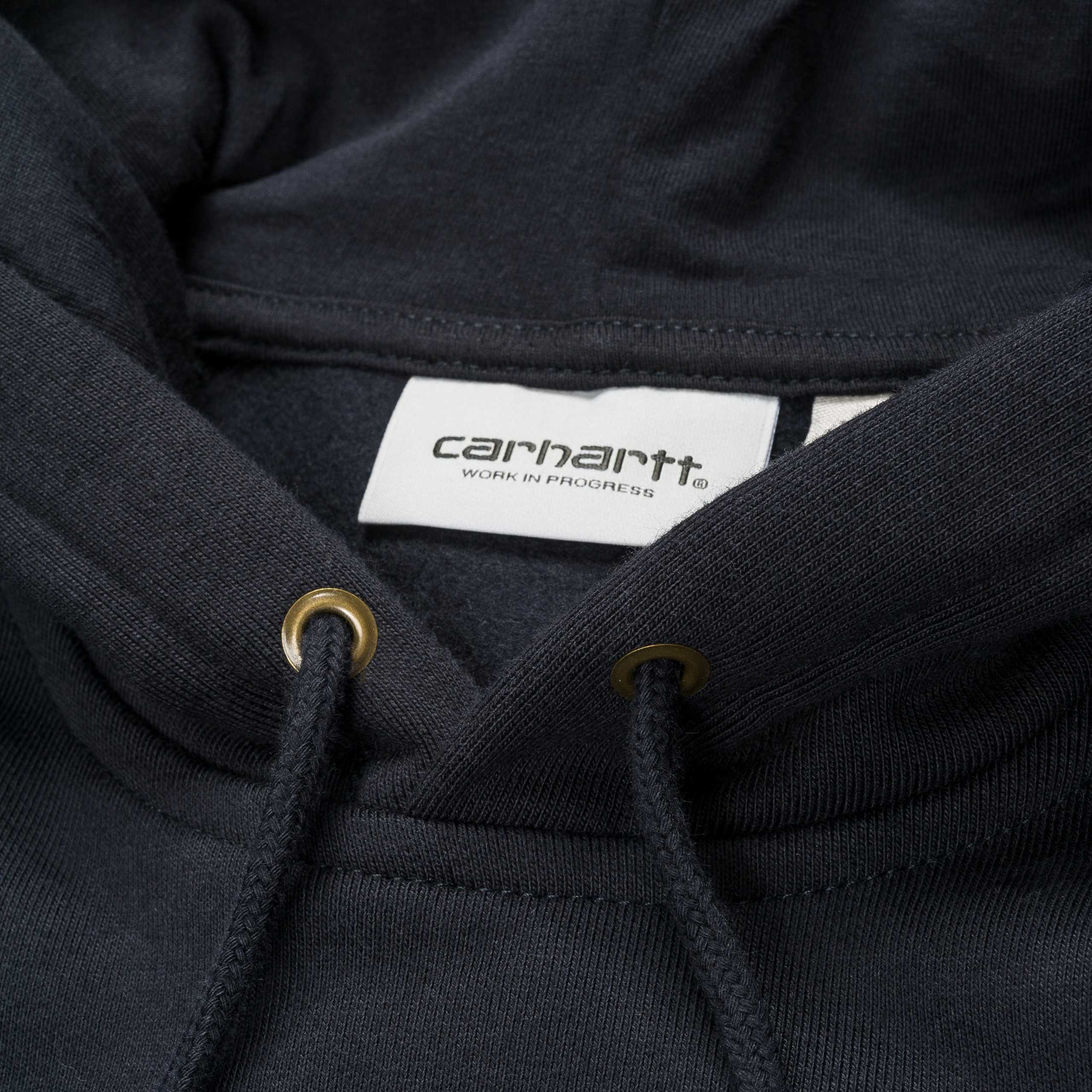 Carhartt Hooded Chase Sweatshirt Dark Navy/Gold - Stencil