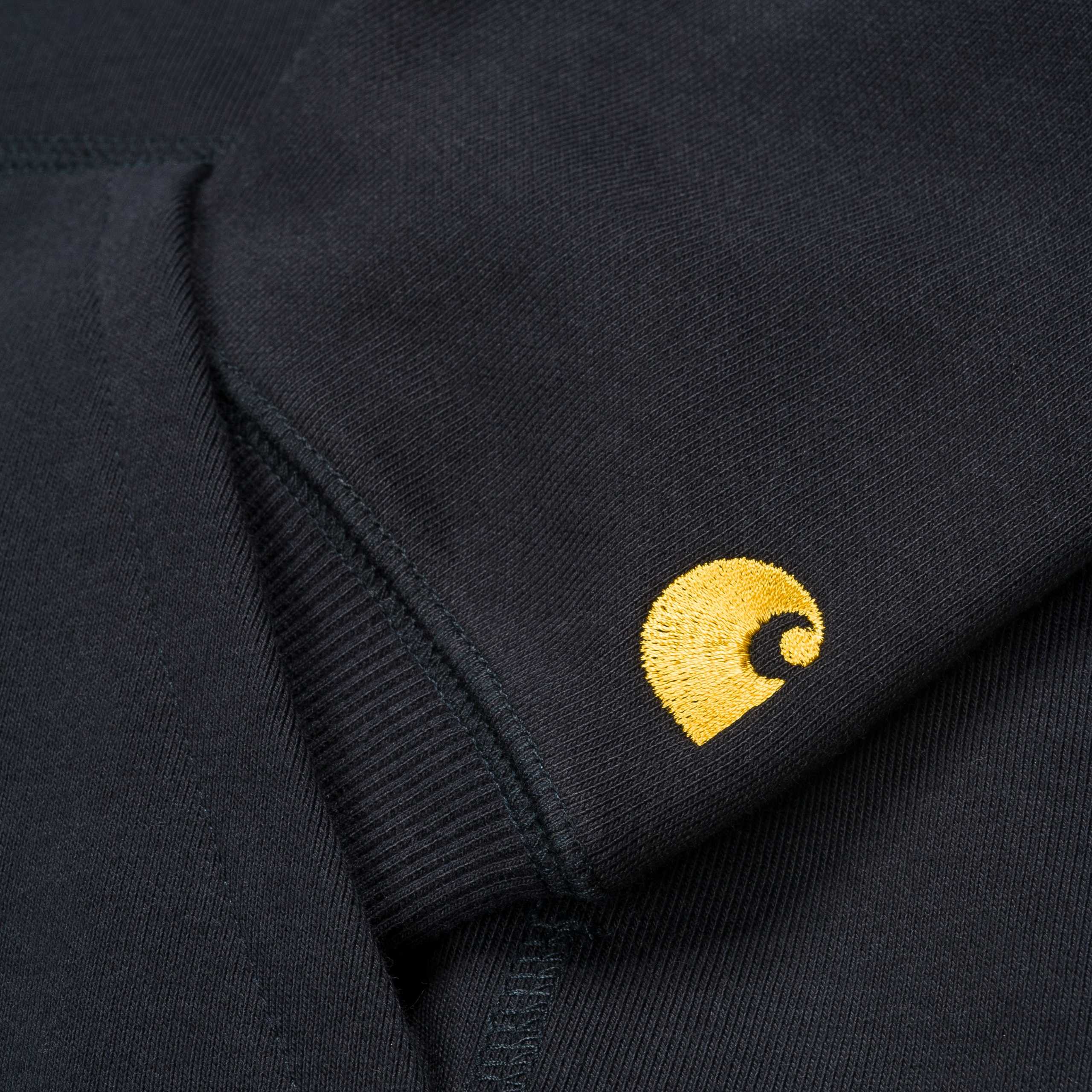Carhartt Hooded Chase Sweatshirt Dark Navy/Gold - Stencil