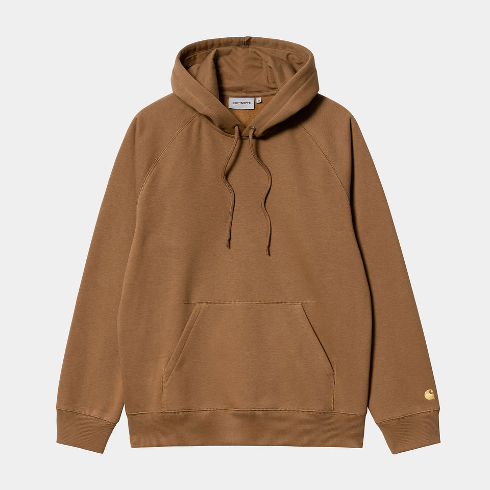 Carhartt Hooded Chase Sweat Hamilton Brown / Gold
