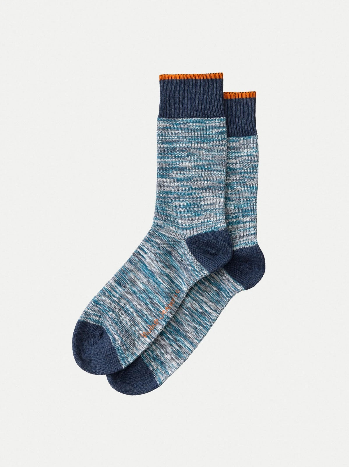 Nudie Rasmusson Multi Yarn Socks - Blue - Stencil