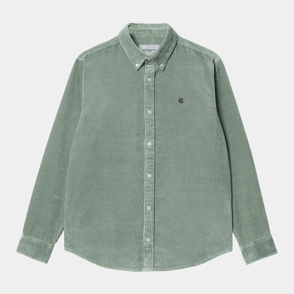 Carhartt L/S Madison Cord Shirt Misty Sage / Black