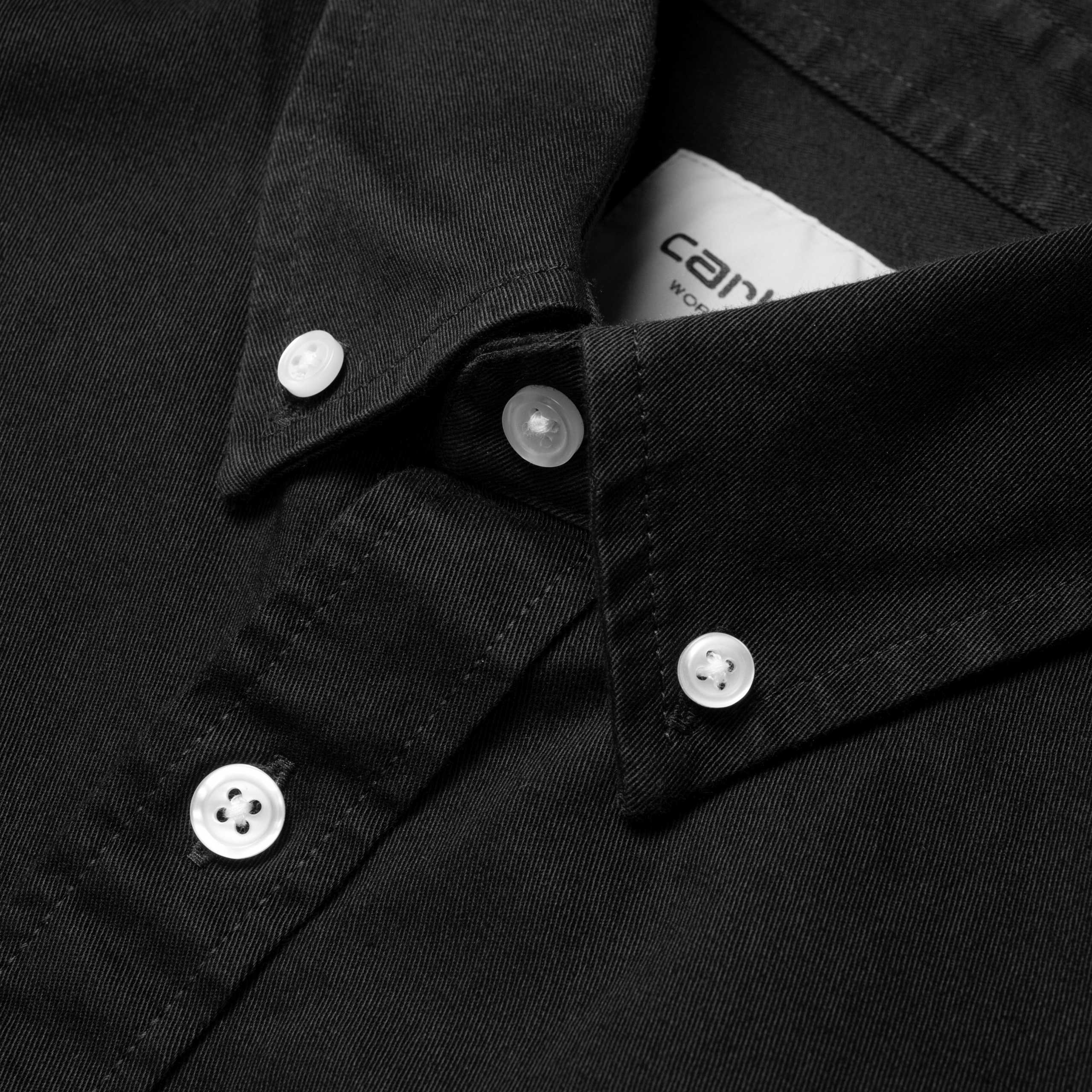 Carhartt L/S Madison Shirt Black/White - Stencil