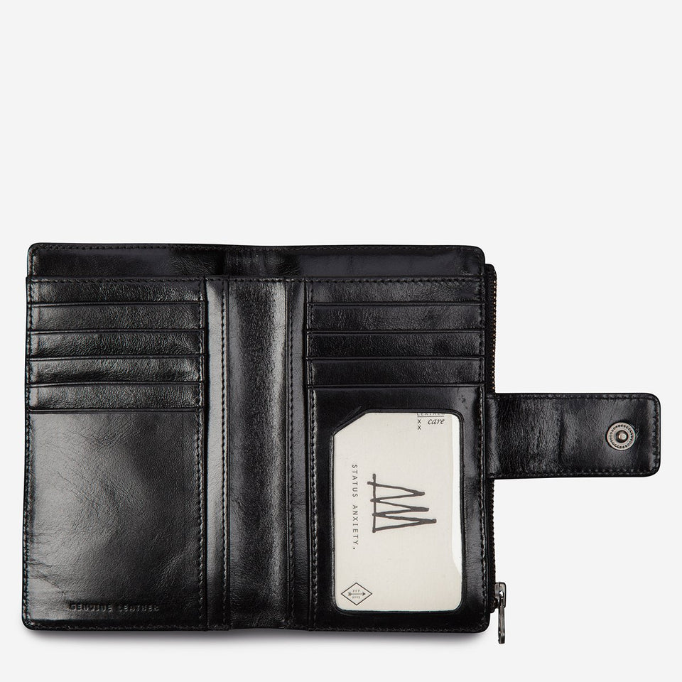 Status Anxiety Outsider Wallet Black - Stencil