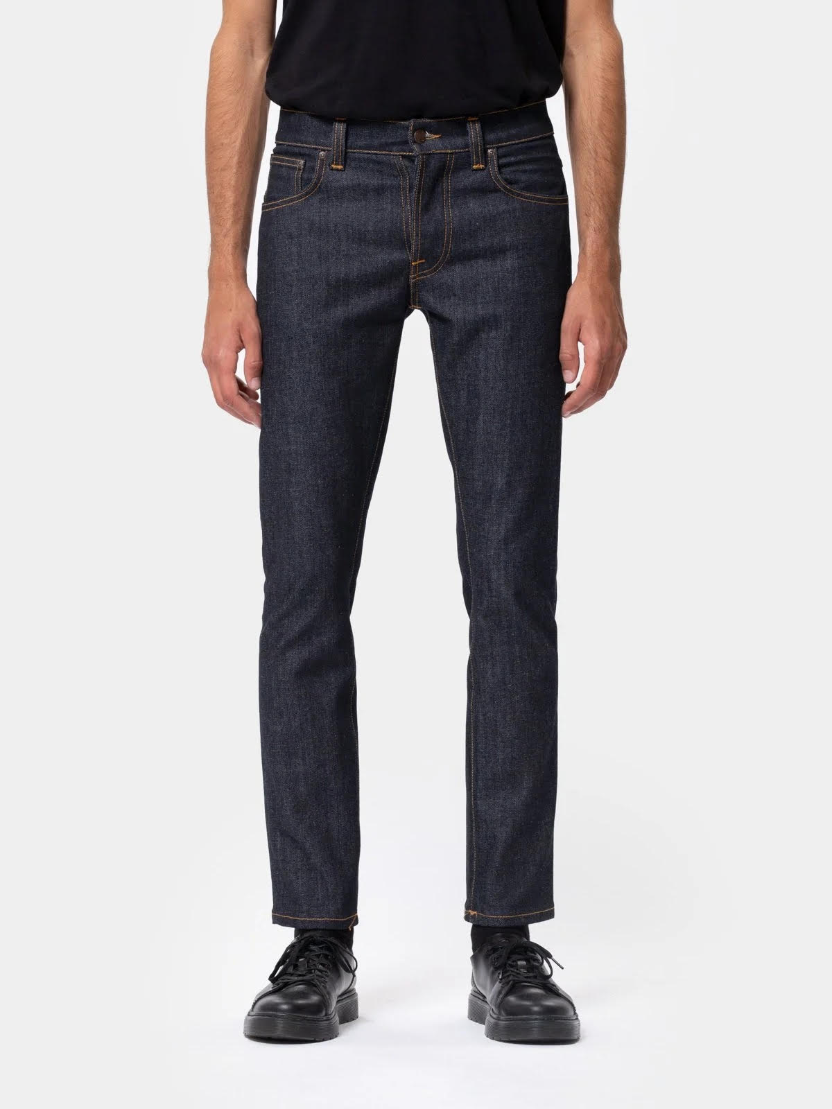Nudie Grim Tim Dry True Navy - Stencil