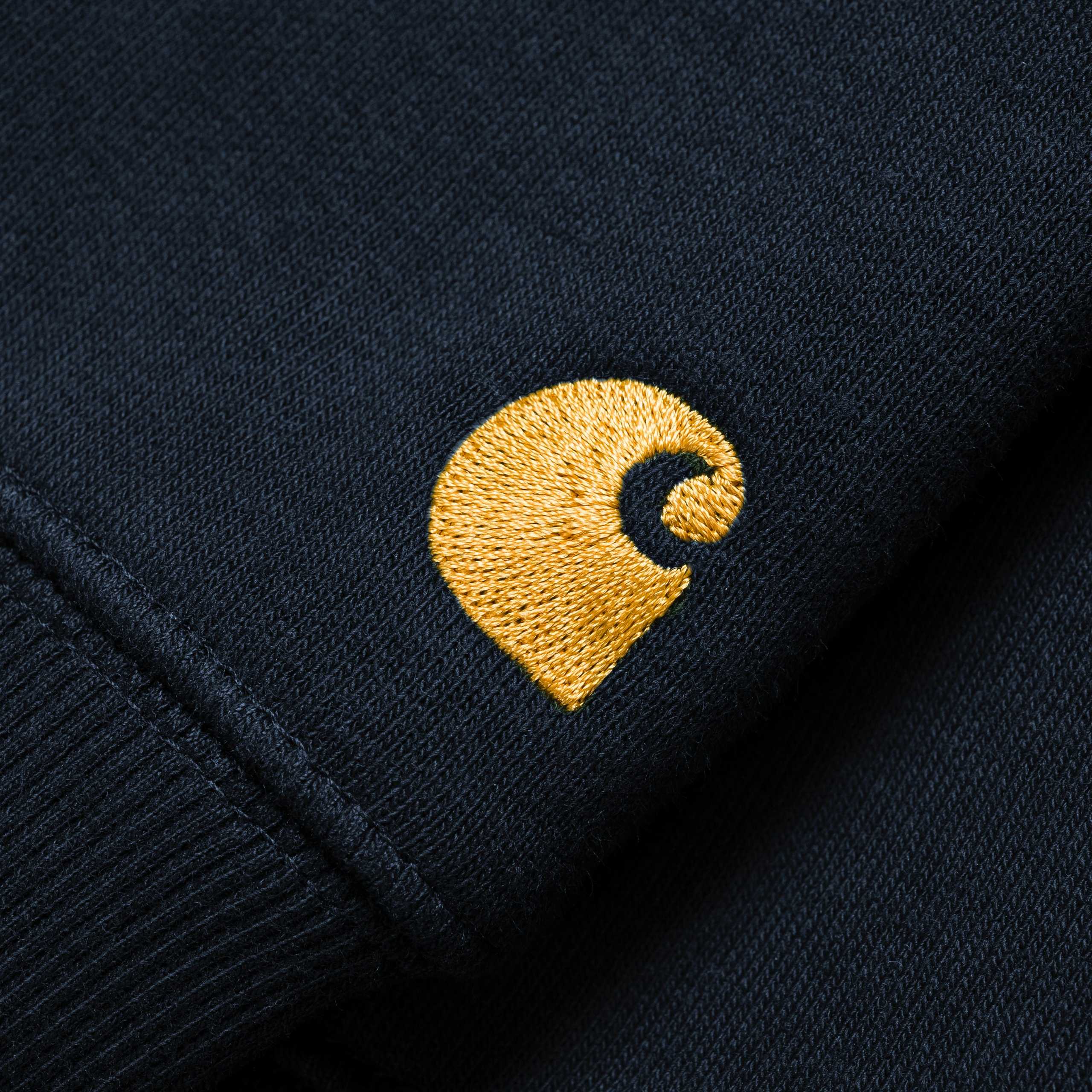 Carhartt Chase Sweat Dark Navy/ Gold - Stencil