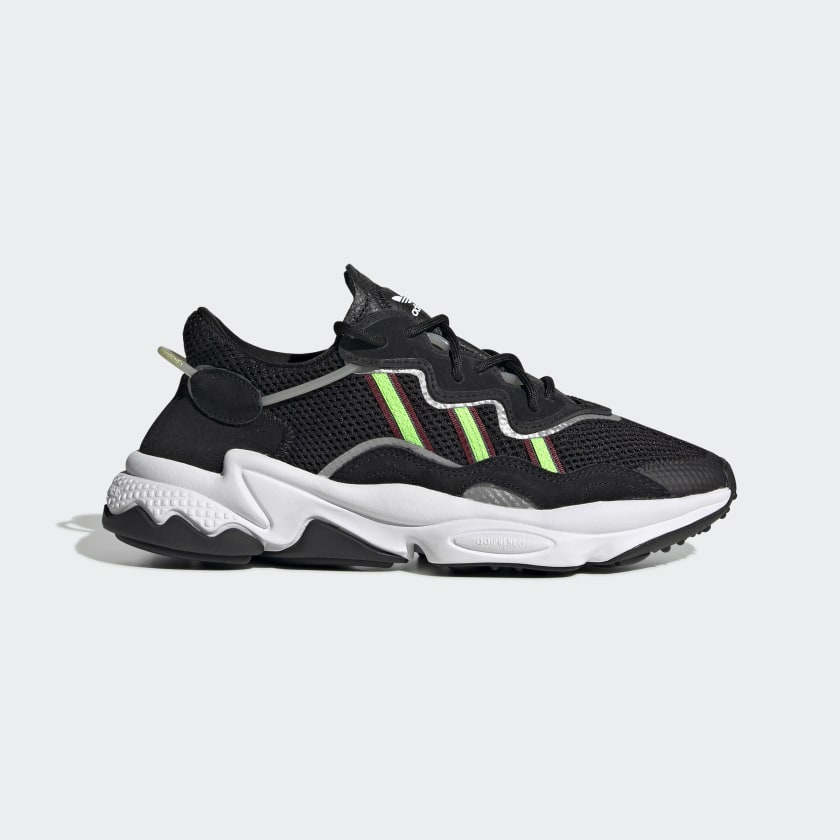 Adidas Ozweego Core Black/ Solar Green/ Onix - Stencil