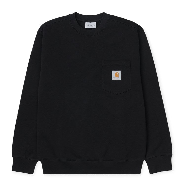 Carhartt Pocket Sweatshirt - Black - Stencil