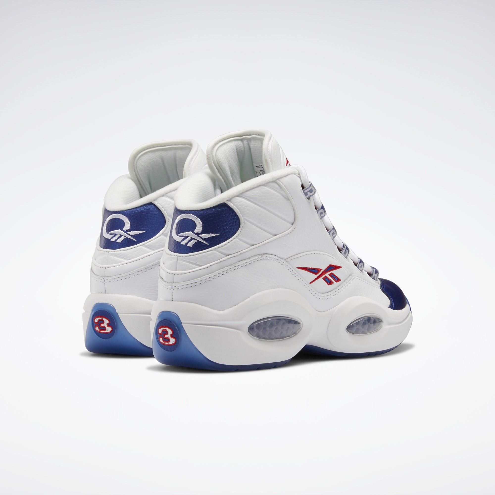 Reebok Question Mid White/Core Blue - Stencil