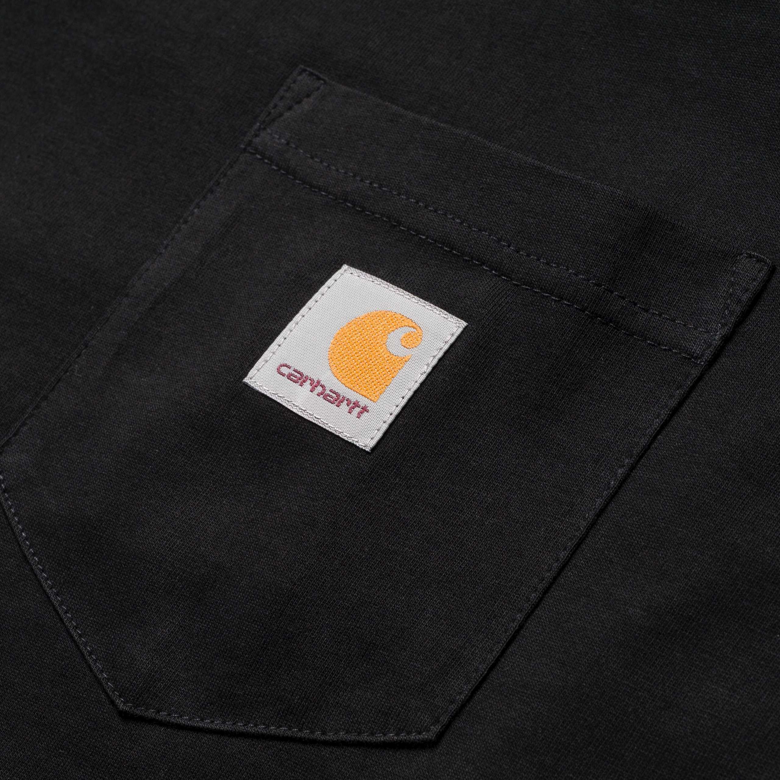 Carhartt S/S Pocket T-Shirt - Black - Stencil