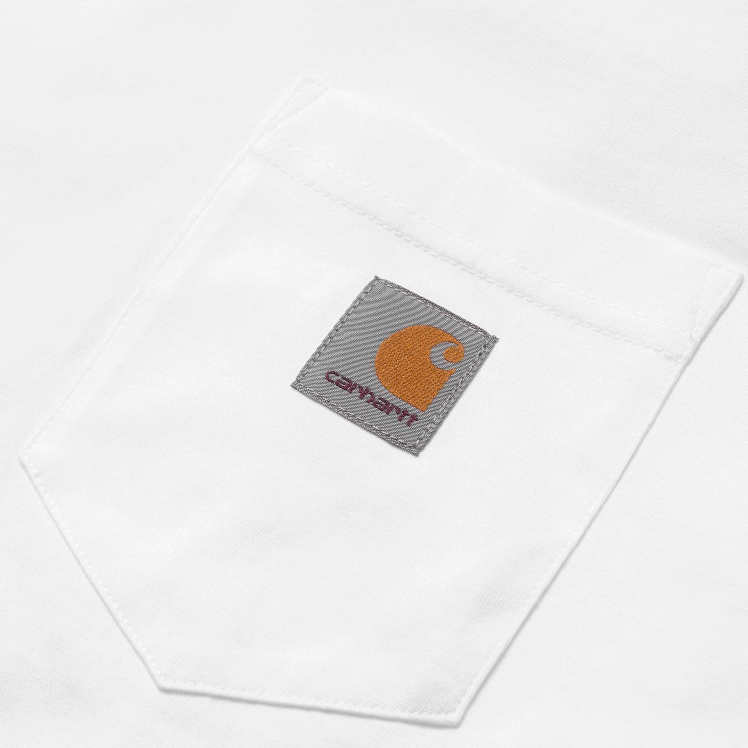 Carhartt S/S Pocket T-Shirt - White - Stencil
