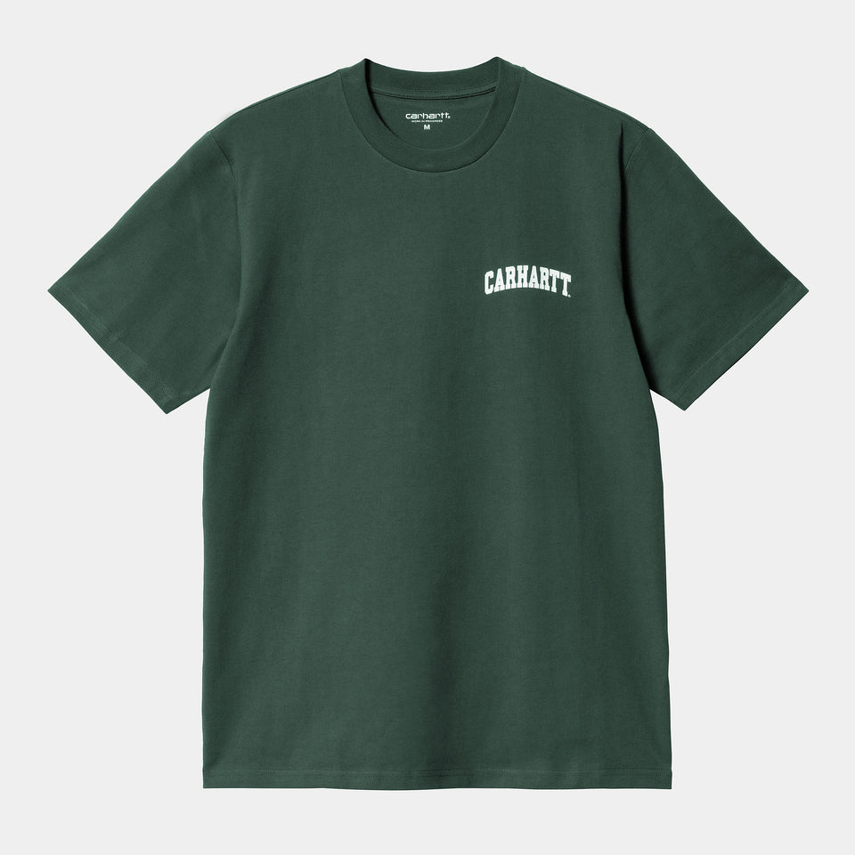 Carhartt S/S University Script T-Shirt Juniper / White