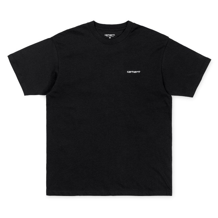 Carhartt S/S Script Embroidery T-Shirt - Black / White - Stencil
