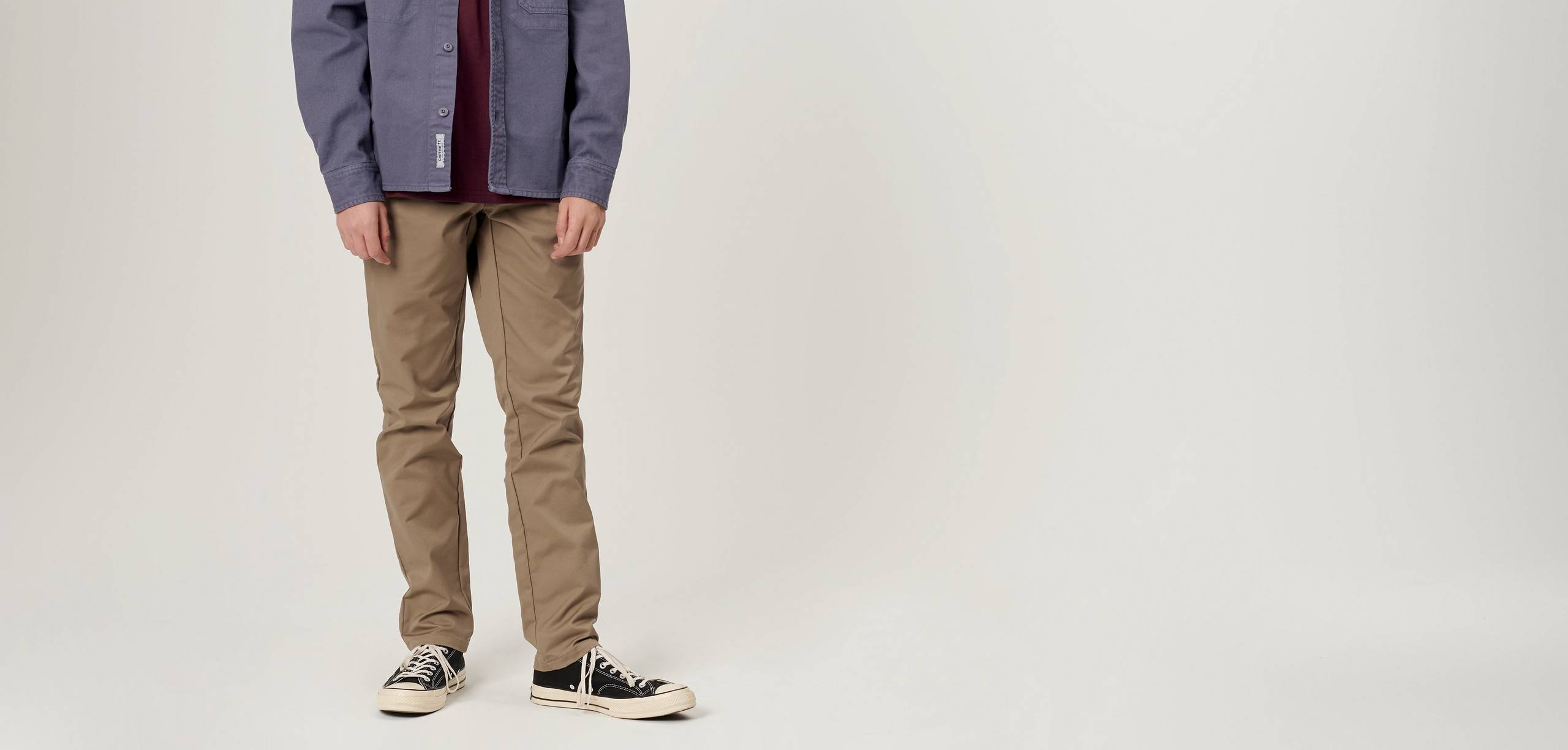 Carhartt Sid Pant Leather rinsed - Stencil