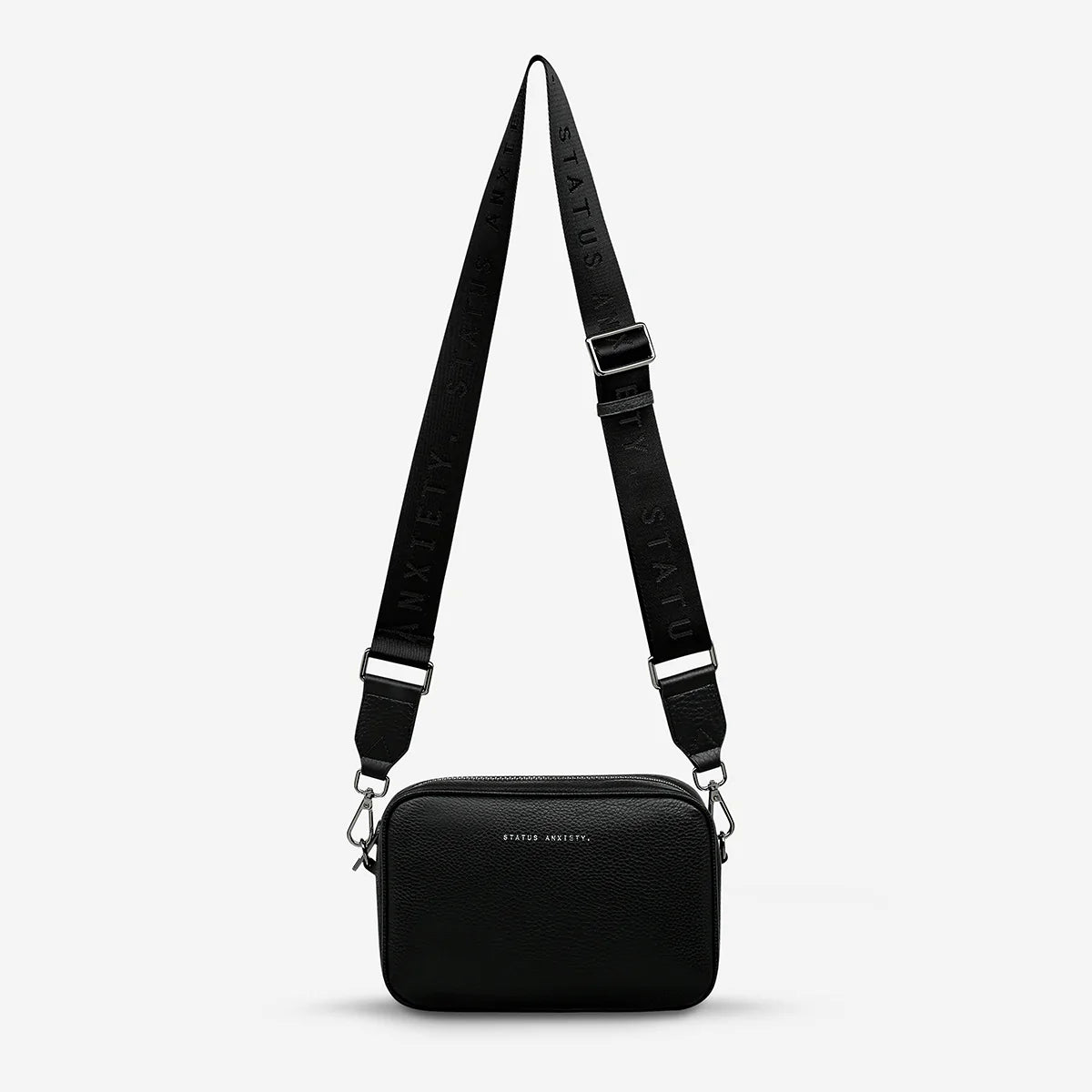 Status Anxiety Plunder With Webbed Strap Black - Stencil