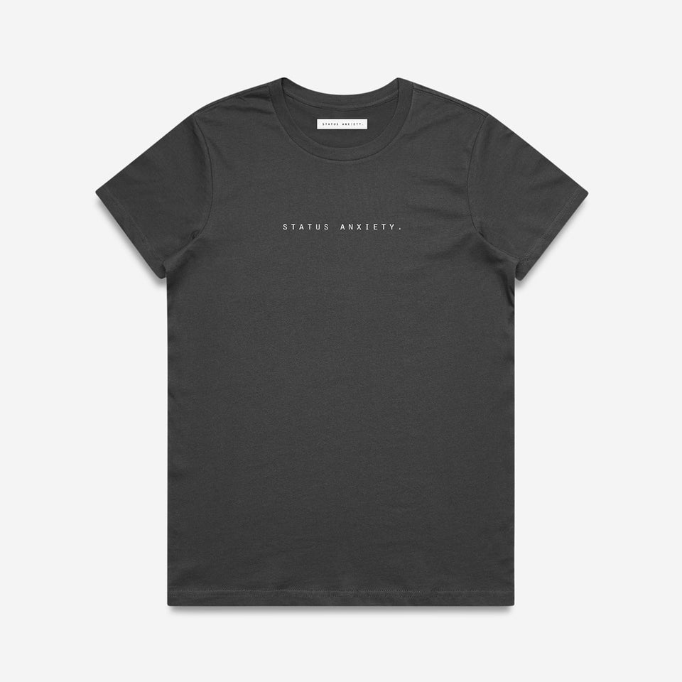 Status Anxiety Think It Over Tee Charcoal