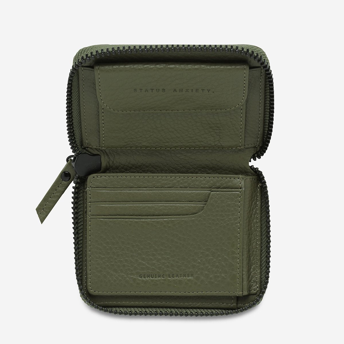 Status Anxiety Wayward Wallet Khaki - Stencil