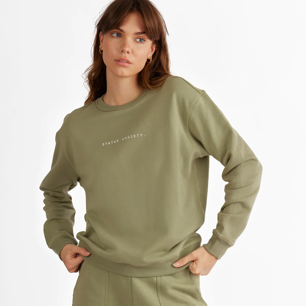 Status Anxiety Good Intentions Jumper Sage - Stencil