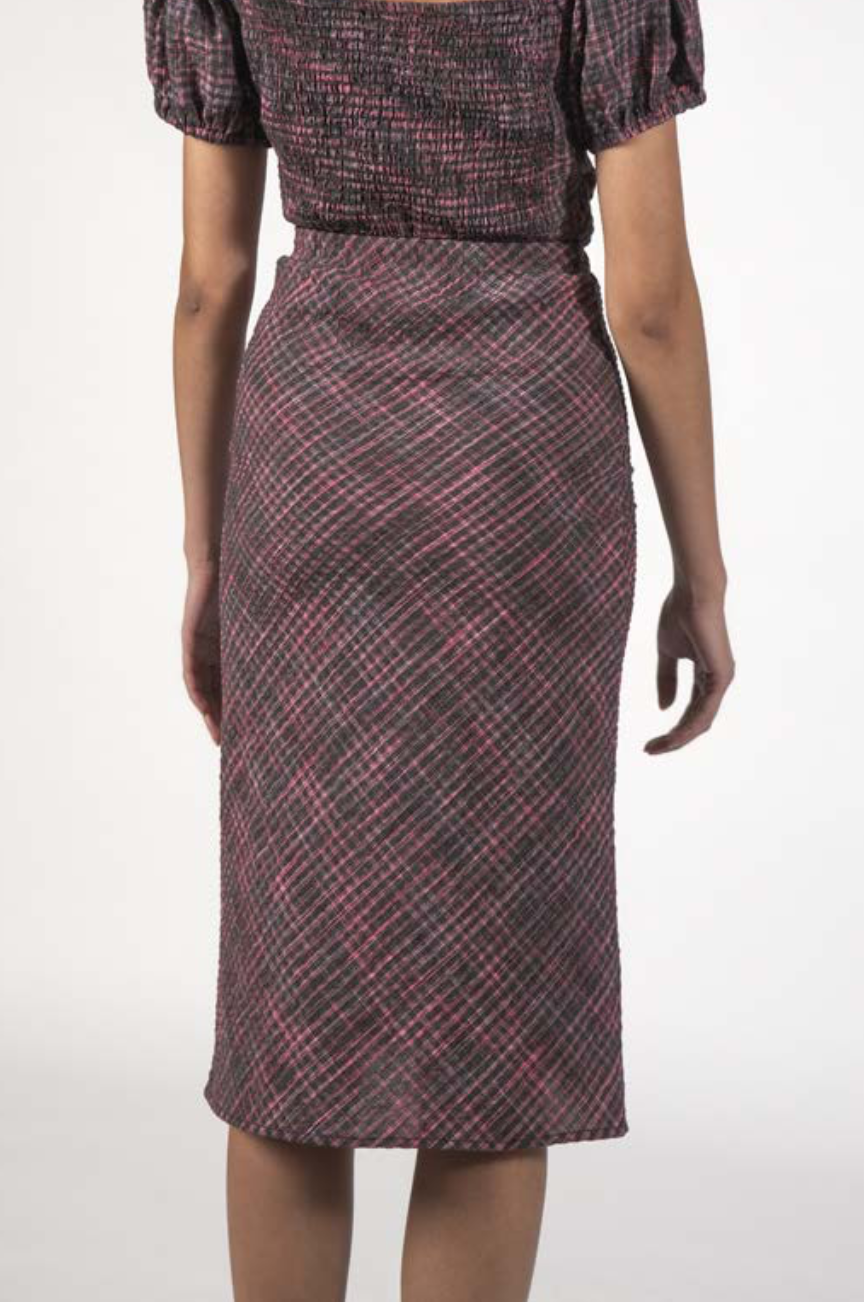 Thing Thing Lou Lou Skirt - Charcoal Check - Stencil