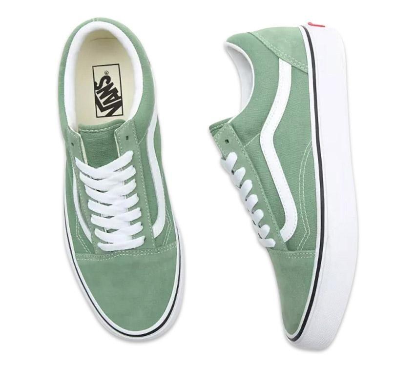 Vans Old Skool Shale Green/True White - Stencil