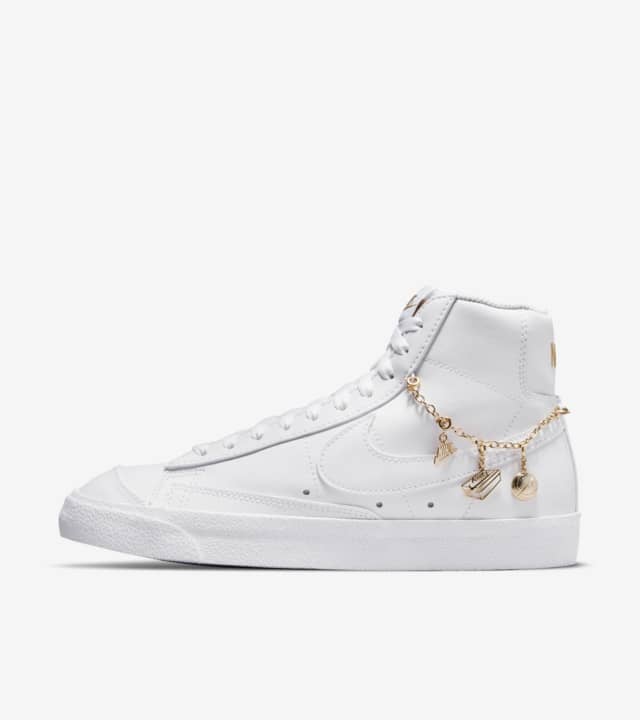 Nike W Blazer Mid 77 LX - White/White/Gold - Stencil