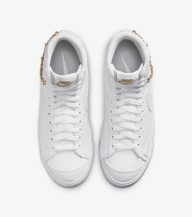 Nike W Blazer Mid 77 LX - White/White/Gold - Stencil