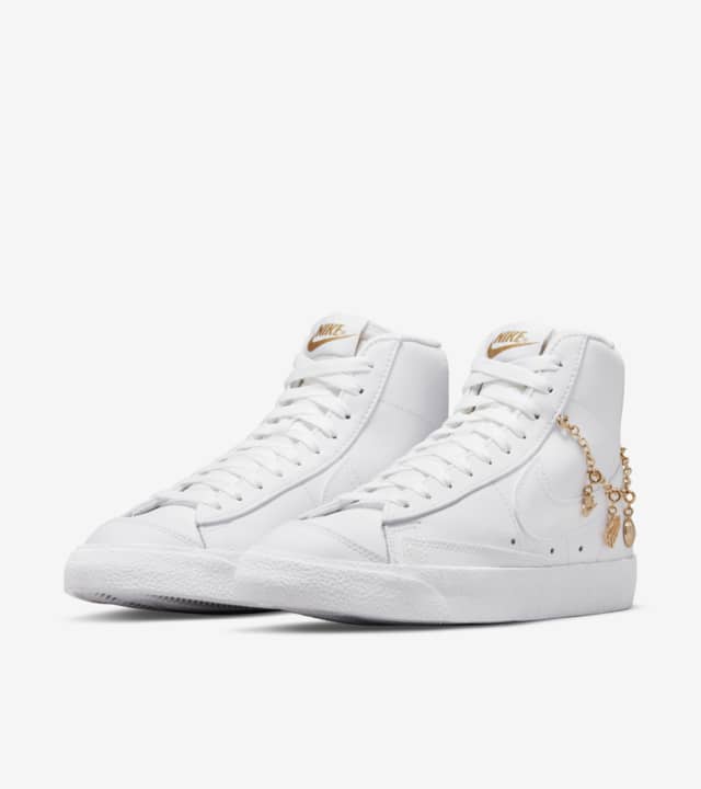 Nike W Blazer Mid 77 LX - White/White/Gold - Stencil